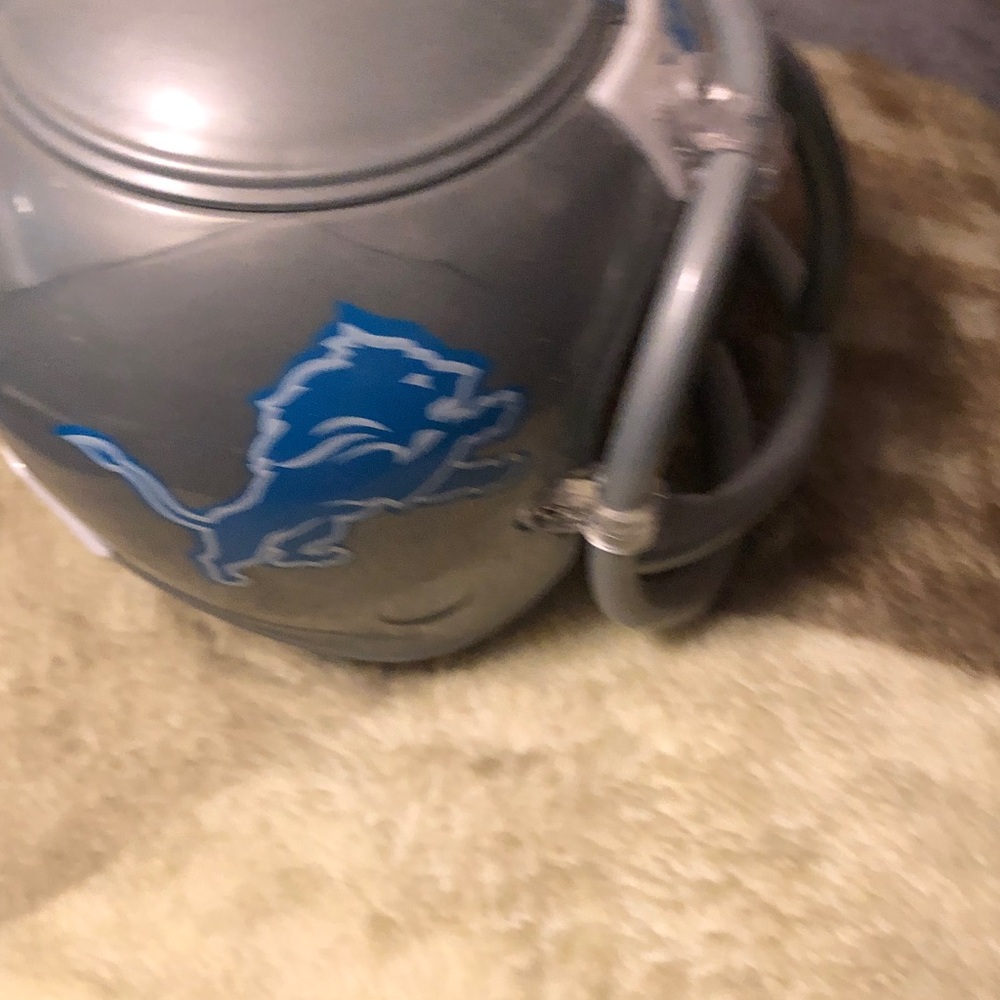Gray and Blue Football Helmet Coin Bank - Picture 3 of 6